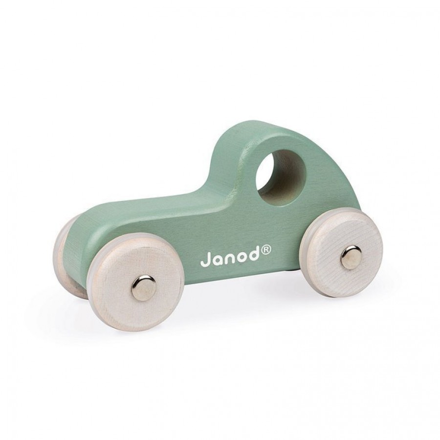 Janod - Drewniany pojazd Sweet Cocoon, Sportowa limuzyna zielona - Esy Floresy 