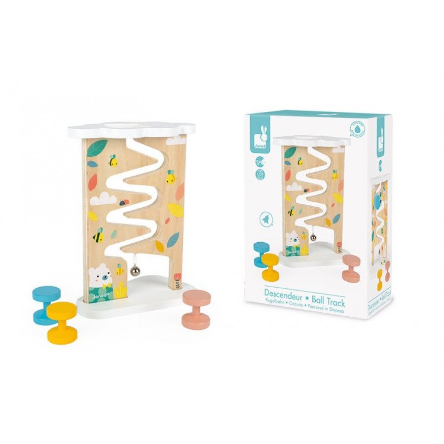 Janod - Tor zjeżdżalnia z dzwoneczkiem drewniany Pure - Esy Floresy 