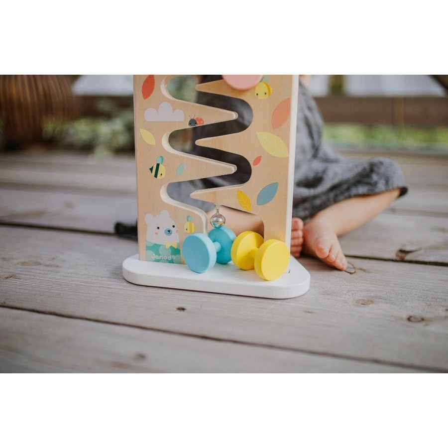 Janod - Tor zjeżdżalnia z dzwoneczkiem drewniany Pure - Esy Floresy 