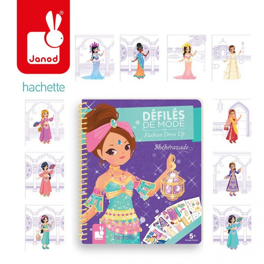 Janod - Zeszyt/kołonotatnik kreatywny Pokaz mody Szeherezada - Esy Floresy 