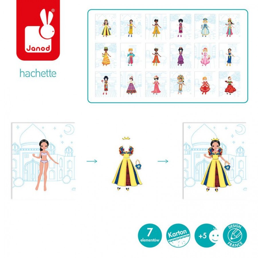 Janod - Zeszyt/kołonotatnik kreatywny Pokaz mody Dookoła świata - Esy Floresy 