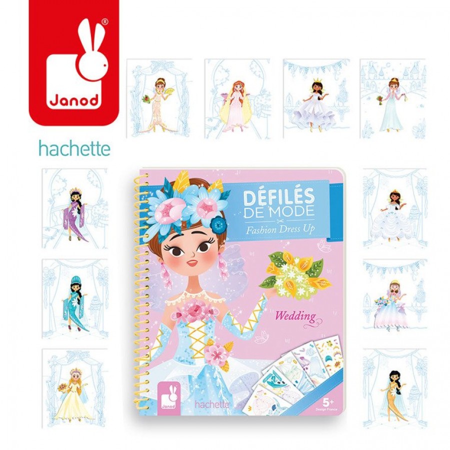Janod - Zeszyt/kołonotatnik kreatywny Pokaz mody Ślub - Esy Floresy 