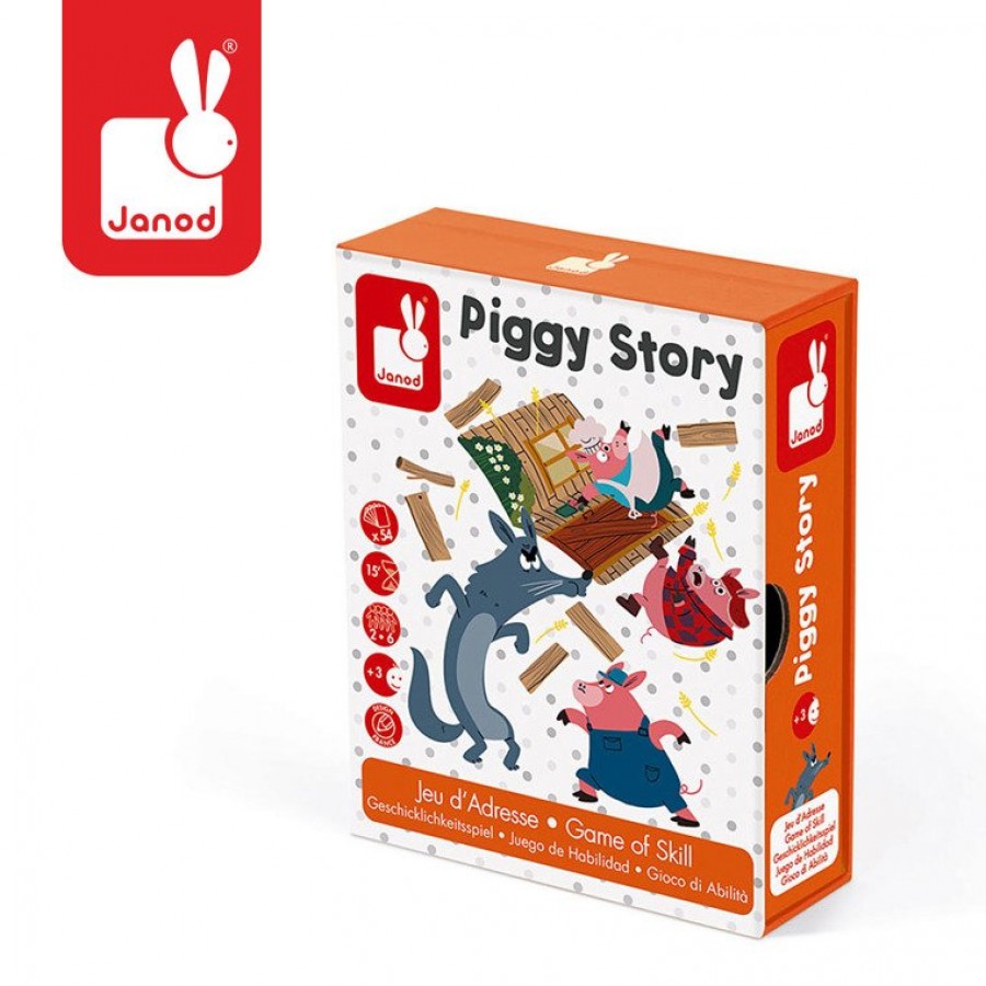 Janod - Gra zręcznościowa Trzy świnki - Esy Floresy 