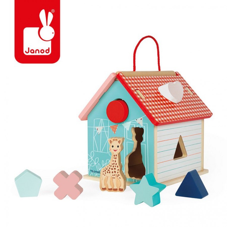 Janod - Sorter kształtów domek Żyrafka Sophie - Esy Floresy 