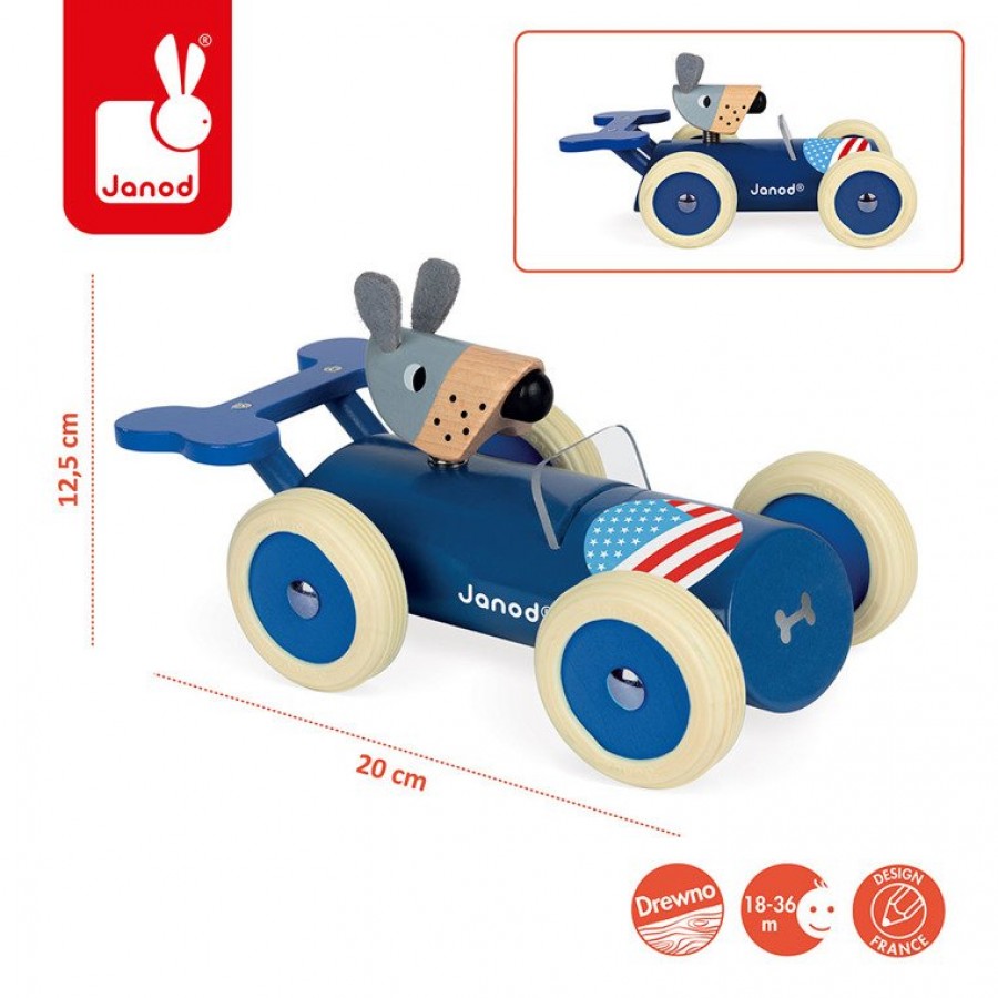 Janod - Drewniany samochód w stylu retro Spirit Steve - Esy Floresy 