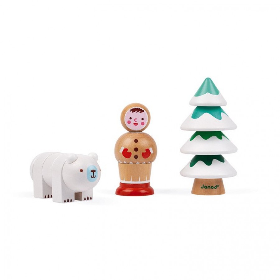 Janod - Układanka drewniana piramida Uczę się używać wkrętów Arktyka - Esy Floresy 