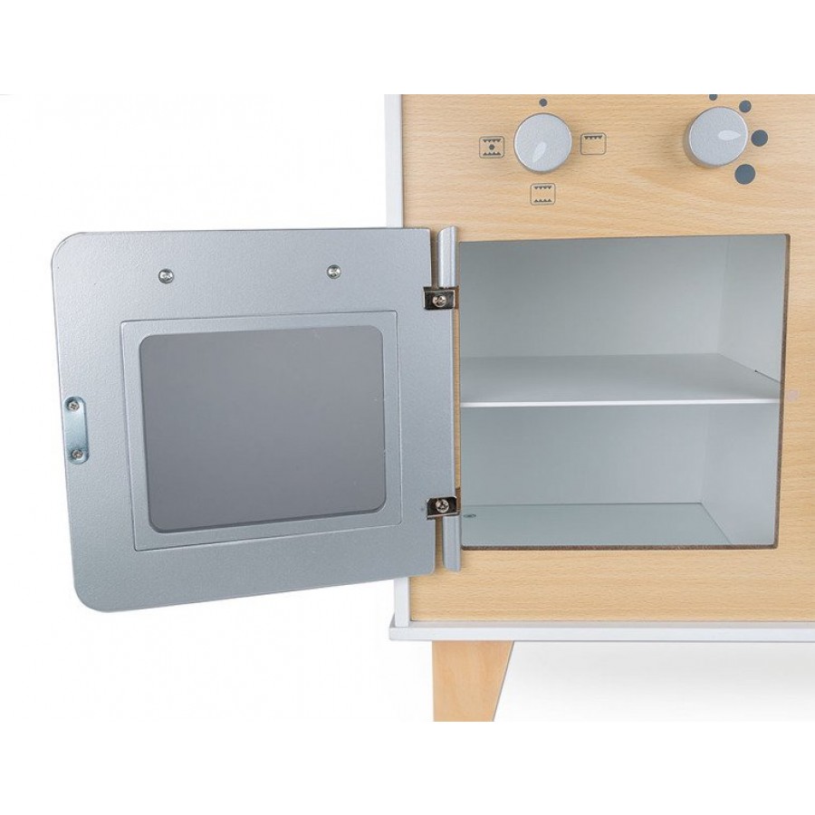 Janod - Duża kuchnia drewniana z naklejkami do indywidualnego ozdabiania My Style - Esy Floresy 