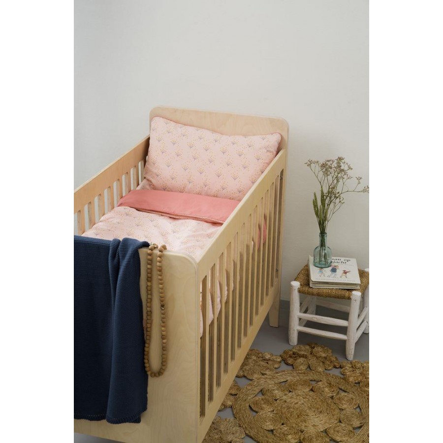  Fresk - Tkany kocyk z bawełny organicznej 80 x 100 cm Uni Ink blue - Esy Floresy 