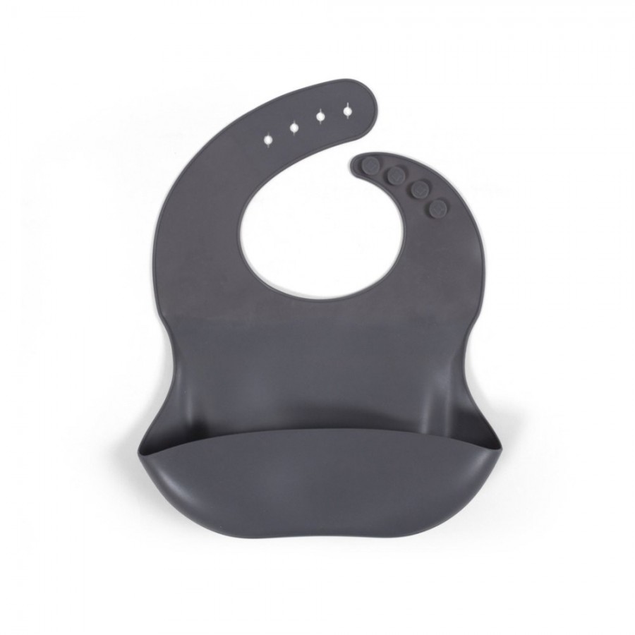 Filibabba Śliniak silikonowy z kieszonką Stone grey - Esy Floresy 