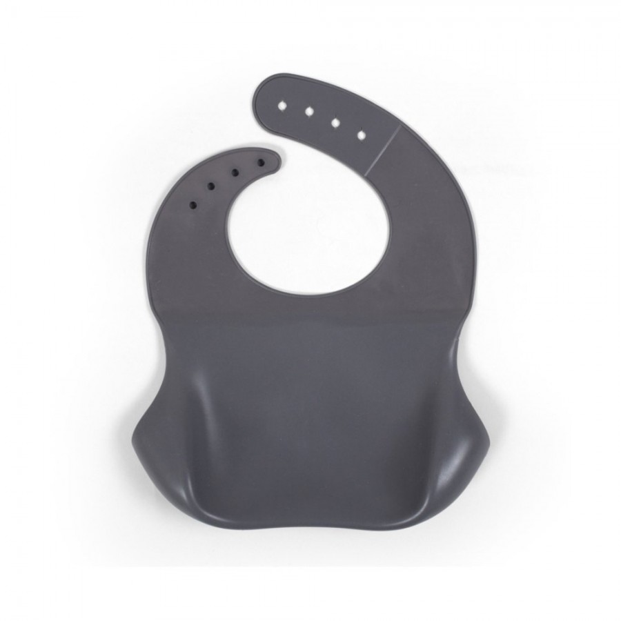 Filibabba Śliniak silikonowy z kieszonką Stone grey - Esy Floresy 