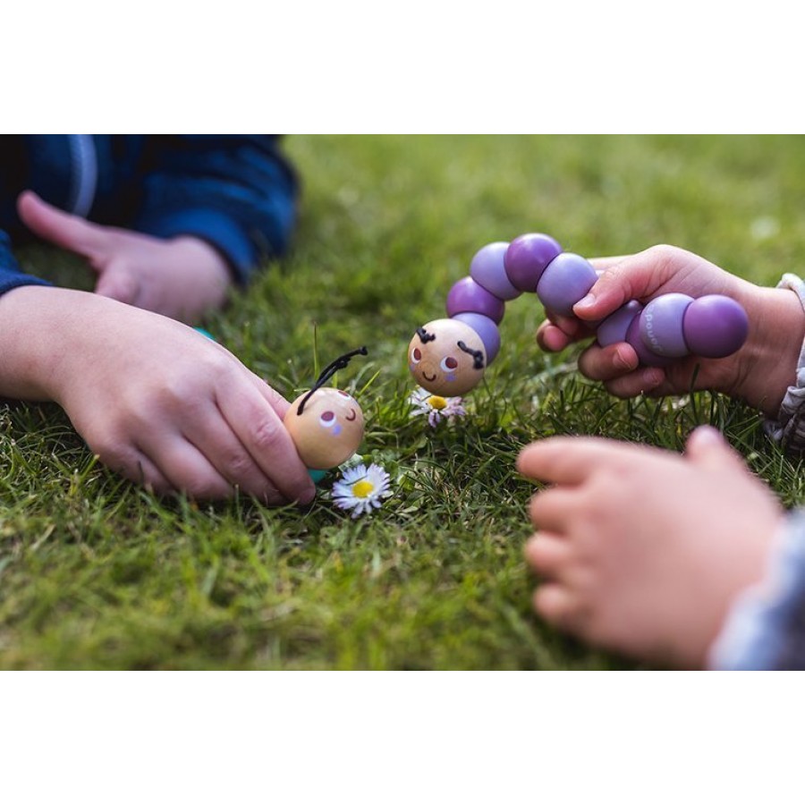 Drewniana elastyczna układanka Gąsienica Pocket 2+ (3 rodzaje do wyboru) - Esy Floresy 