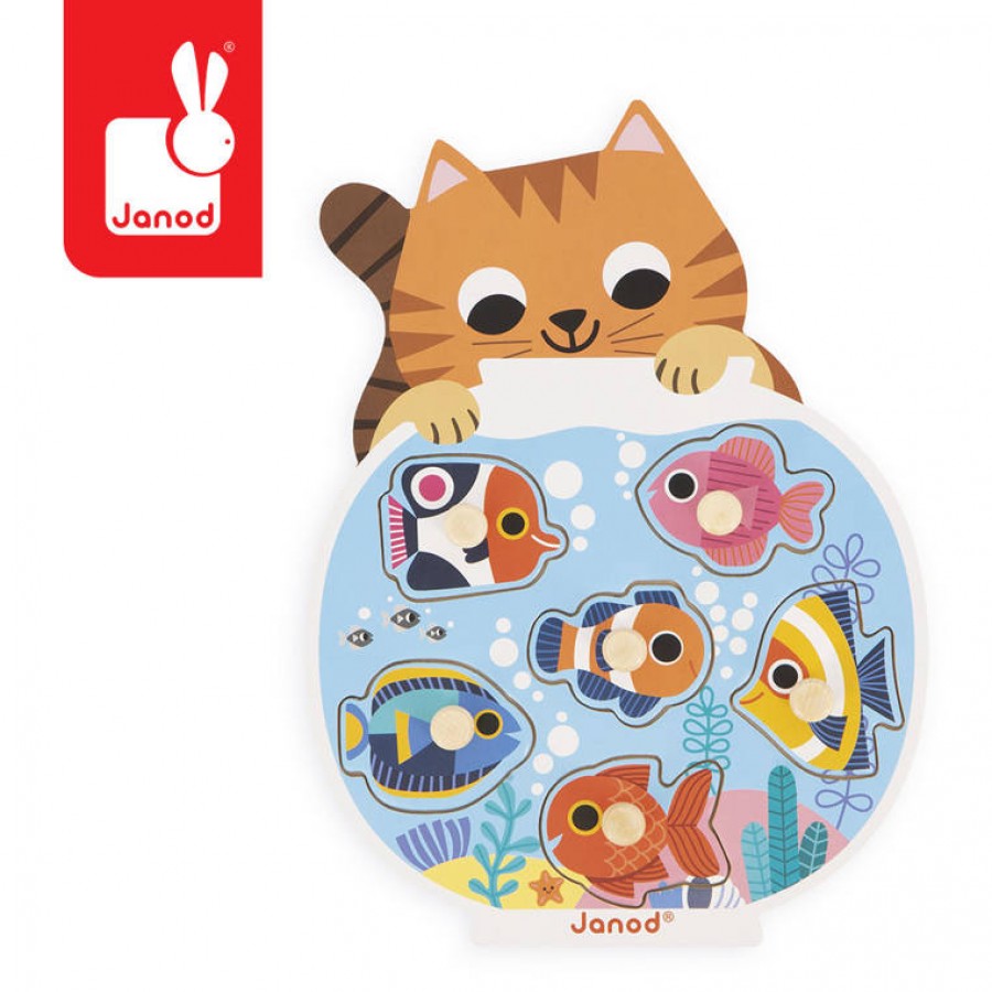 Janod Puzzle drewniane Akwarium 6 elementów, 18 m+ - Esy Floresy 