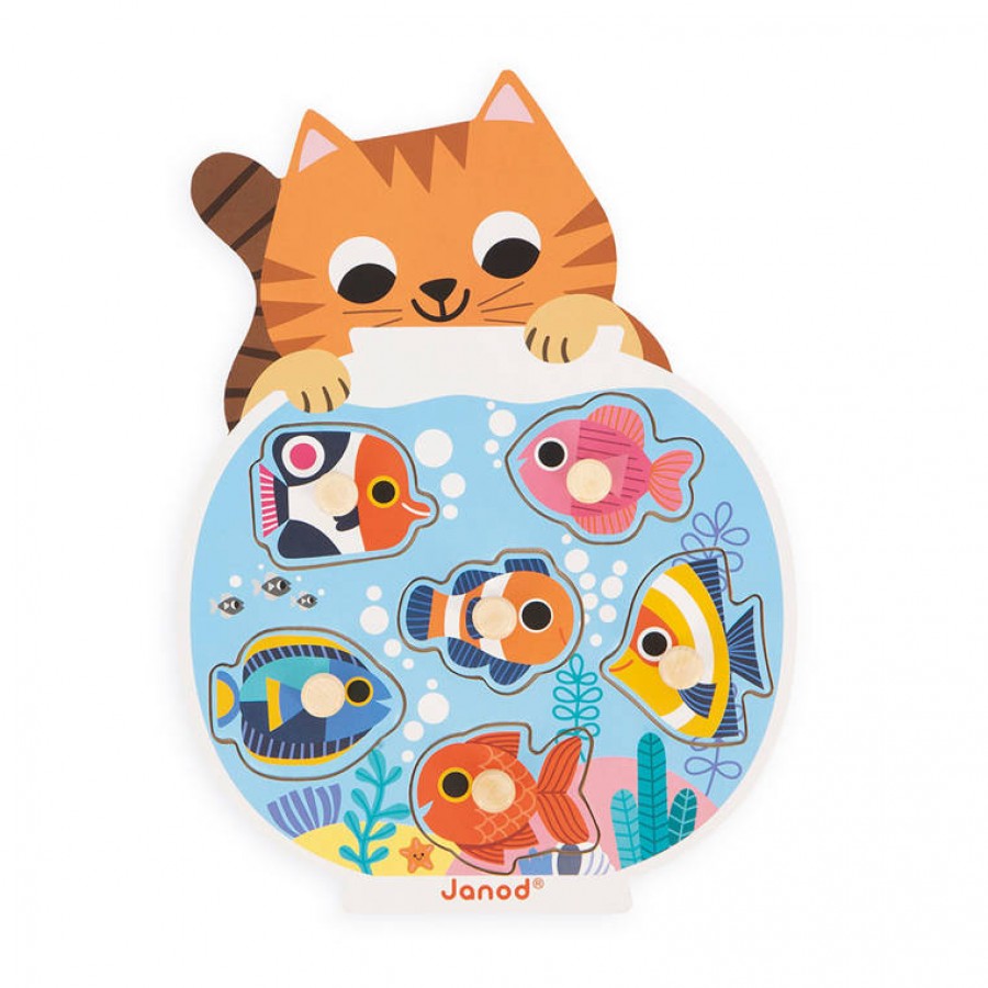 Janod Puzzle drewniane Akwarium 6 elementów, 18 m+ - Esy Floresy 