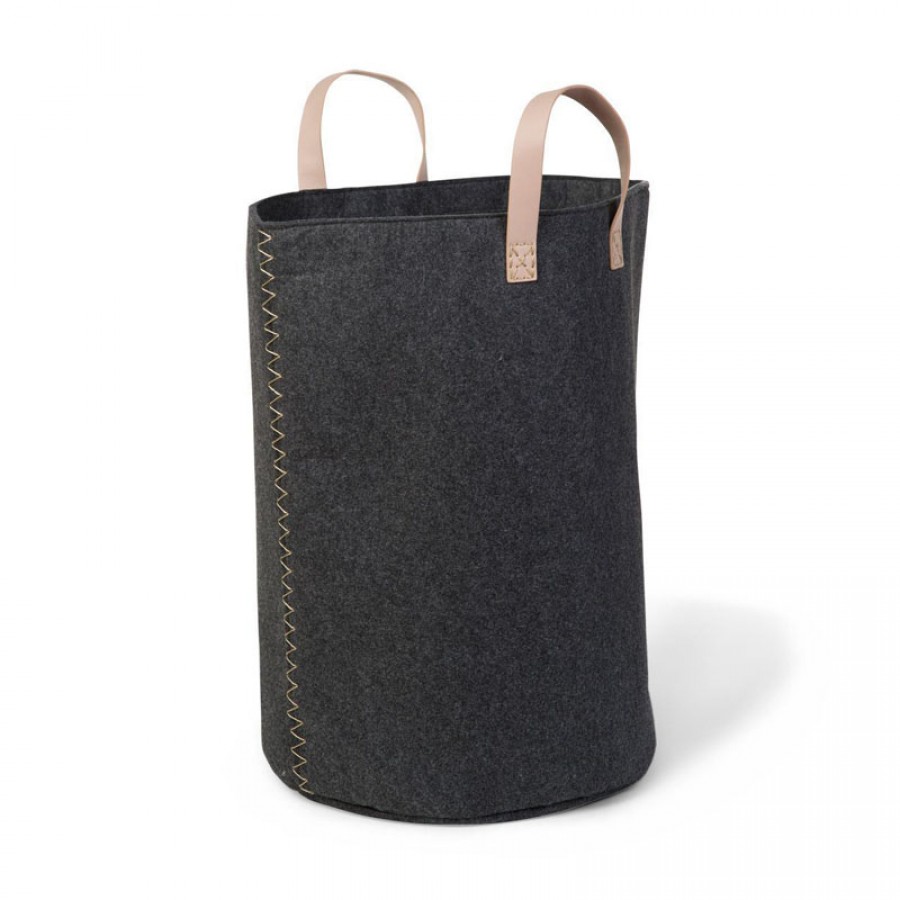 Childhome - Pojemnik filcowy z uchwytami 40 x 40 x 60 cm Anthracite/Gold - Esy Floresy 
