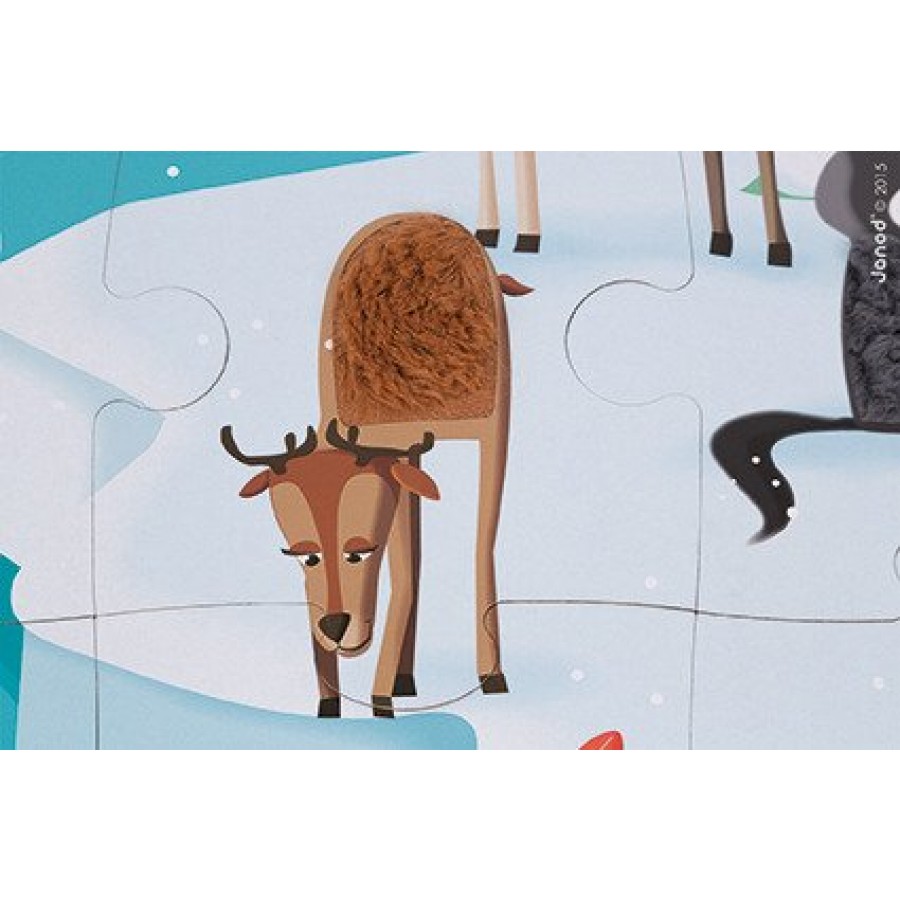 Janod - Puzzle sensoryczne 20 elementów Lodowa kraina - Esy Floresy 