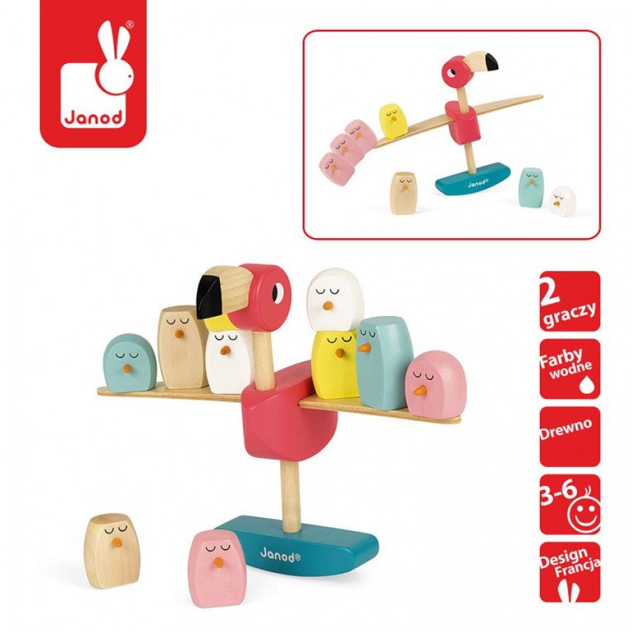 Janod - Gra balansowa drewniana Flamingi - Esy Floresy 