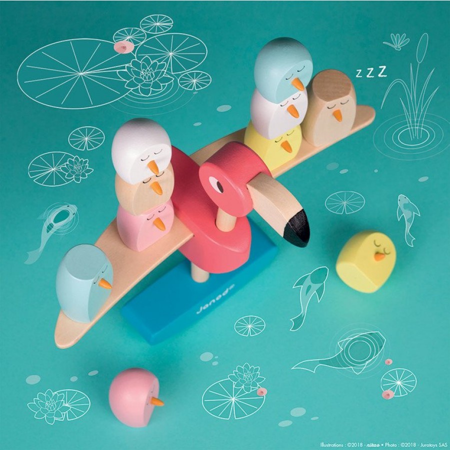 Janod - Gra balansowa drewniana Flamingi - Esy Floresy 