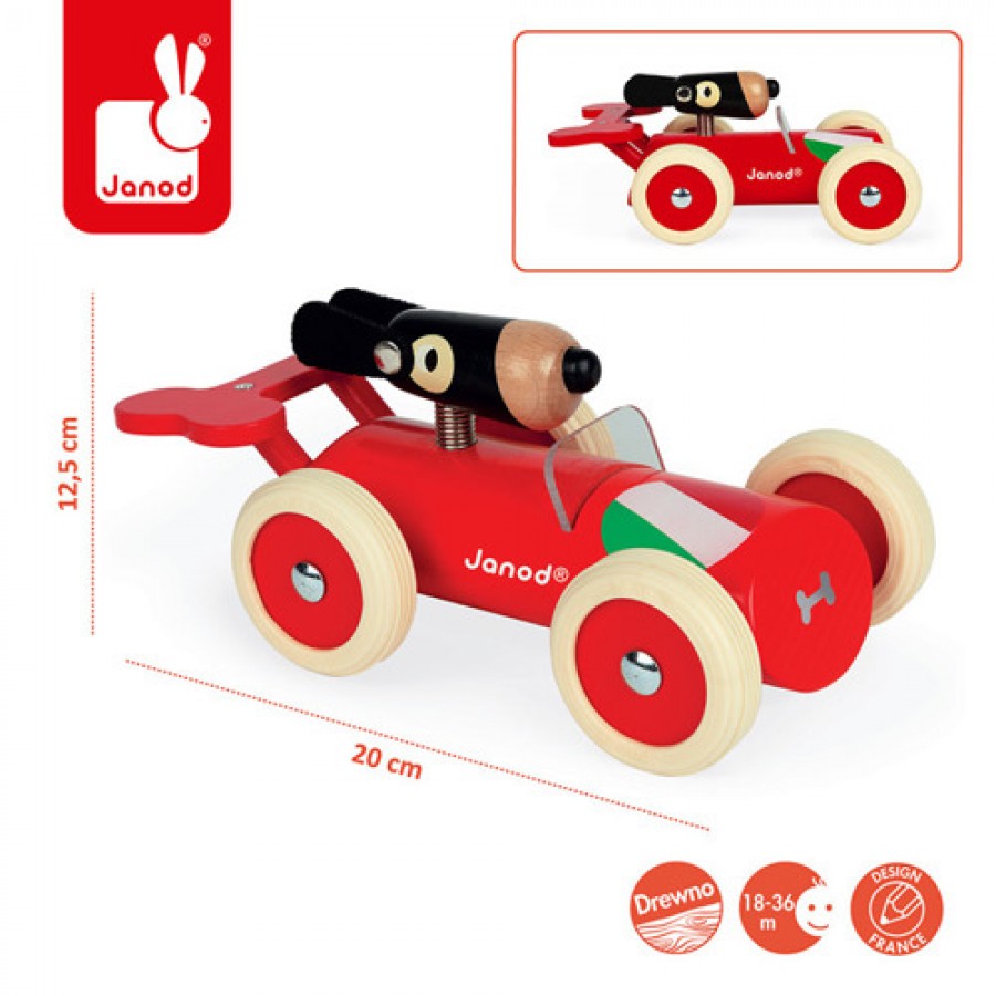 Janod - Drewniany samochód w stylu retro Spirit Marco - Esy Floresy 