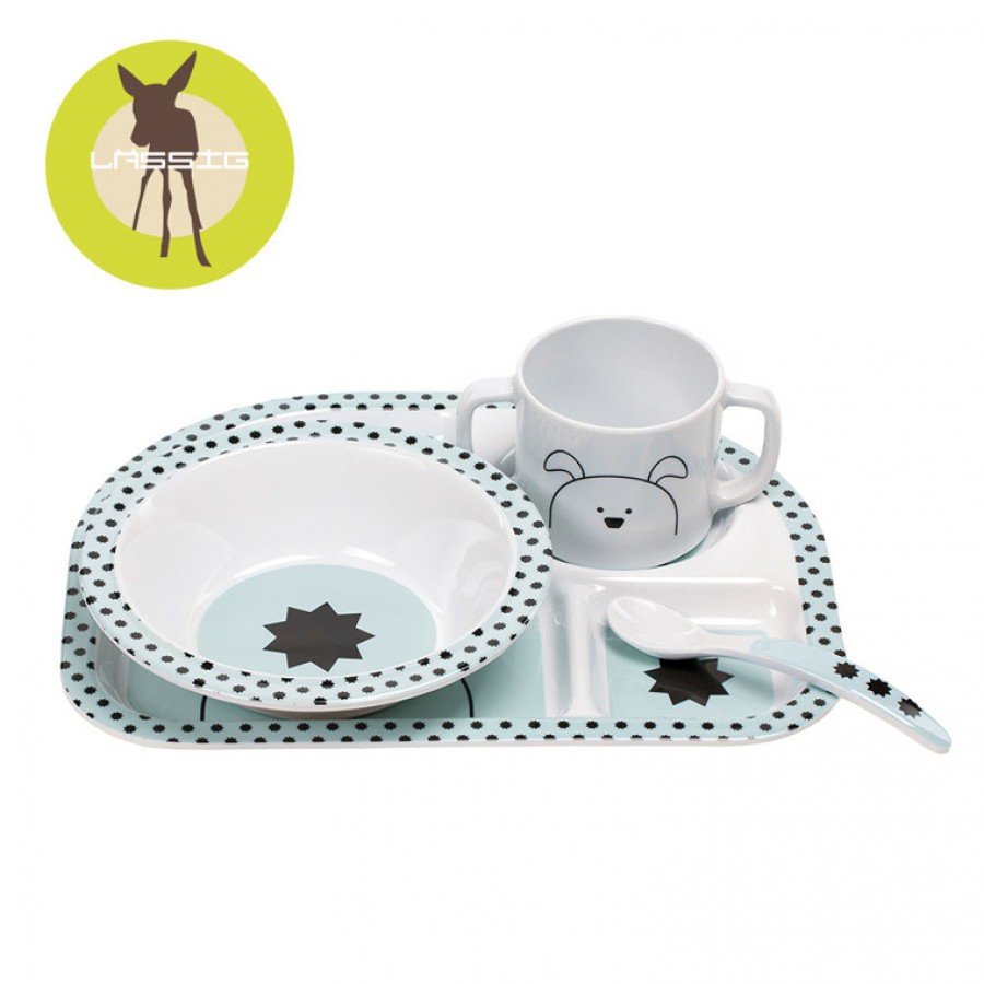Lassig - Komplet naczyń z Melaminy Little Chums Pies  - Esy Floresy 