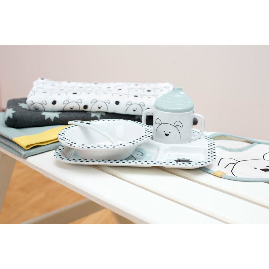 Lassig - Komplet naczyń z Melaminy Little Chums Pies  - Esy Floresy 