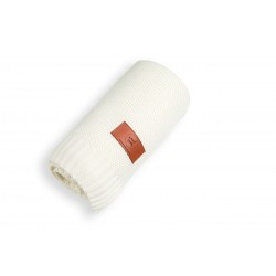 WoodLook - Bambusowy koc dziany z jonami srebra, kremowy | Esy Floresy