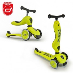 Scootandride - Highwaykick1 2w1 Jeździk i hulajnoga 1-5 lat Lime.  | Esy Floresy