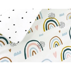 ZuMiZou - Komplet pościeli Junior - tęcza / kropeczki 100x135 / 40x60 . | Esy Floresy