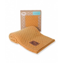 Pink no more - Kocyk dziany  Musztardowy  | Esy Floresy