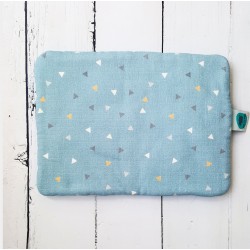 Pink no more - Poduszka muślinowa - trójkąty denim . | Esy Floresy