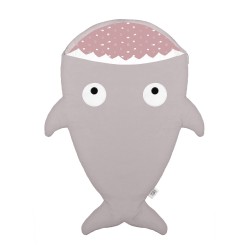 Baby Bites - Śpiworek zimowy Shark (1-18 miesięcy) Stone/Pink | Esy Floresy