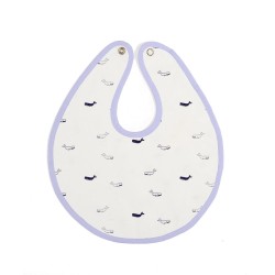 Baby Bites - Śliniak wodoodporny (1-24 miesięcy) Whales Light Blue | Esy Floresy