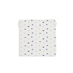 Baby Bites - Pieluszka muślinowa 120 x 120 cm Blue Clouds White | Esy Floresy