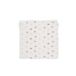 Baby Bites - Pieluszka muślinowa 120 x 120 cm Pink Clouds White | Esy Floresy