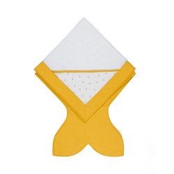 Baby Bites - Ręcznik z kapturkiem 88 x 88 cm Chicks Mustard | Esy Floresy