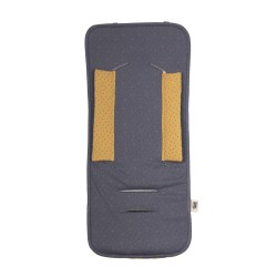 Baby Bites - Wkładka do wózka z bawełny organicznej Shell Blue/Mustard | Esy Floresy