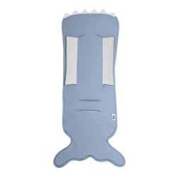 Baby Bites - Wkładka do wózka z bawełny organicznej Fish Tail Slate Blue | Esy Floresy