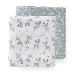 Fresk - Pieluszki muślinowe zestaw 2 szt. 120 x 120 cm Las | Esy Floresy