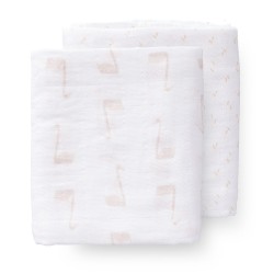 Fresk - Pieluszki muślinowe zestaw 2 szt. 120 x 120 cm Łabędź | Esy Floresy