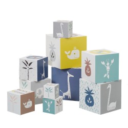 Fresk - Piramida edukacyjna Alfabet i Cyfry Tropical Indigo | Esy Floresy