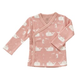 Fresk - Kardigan bawełniany 3-6 miesięcy Wieloryb Mellow rose | Esy Floresy