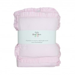 Bon Bon Kids - Komplet do kołyski z falbanką różowy | Esy Floresy