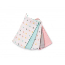 Childhome - Zestaw 5 Pieluszek (3 pastelowe + 2 gwiazdki) | Esy Floresy