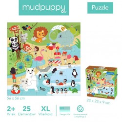Mudpuppy - Puzzle podłogowe Jumbo W ZOO 25 elementów 2+ | Esy Floresy