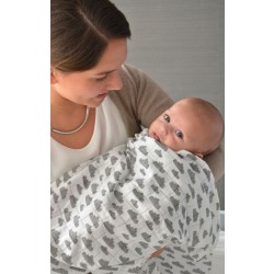 Lodger - Pieluszki 2-Pack Swaddler Grey/White | Esy Floresy