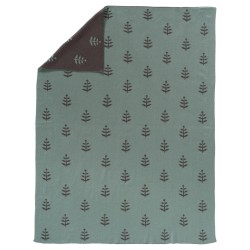 Fresk - Letni tkany kocyk z bawełny organicznej 80 x 100 cm Liść | Esy Floresy