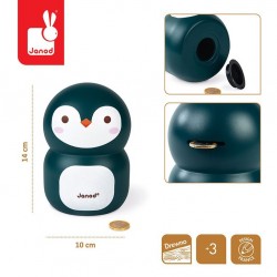 Janod - Drewniana skarbonka Pingwin | Esy Floresy