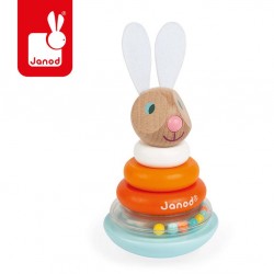 Janod - Układanka drewniana piramida wańka-wstańka Królik | Esy Floresy
