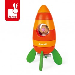Janod - Rakieta drewniana magnetyczna marchewka z Królikiem | Esy Floresy