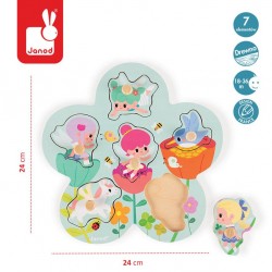 Janod - Puzzle drewniane Wesołe Wróżki | Esy Floresy