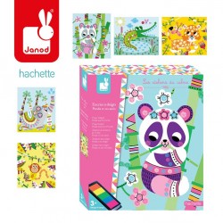 Janod - Zestaw kreatywny Kolorowy tusz Panda i przyjaciele | Esy Floresy